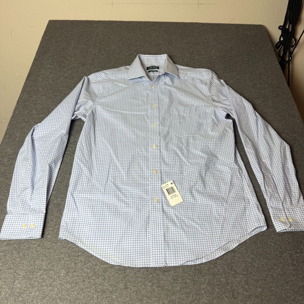 Lauren Ralph Lauren 15.5 34/35 Light Blue Classic Fit Oxford Dress Shirt